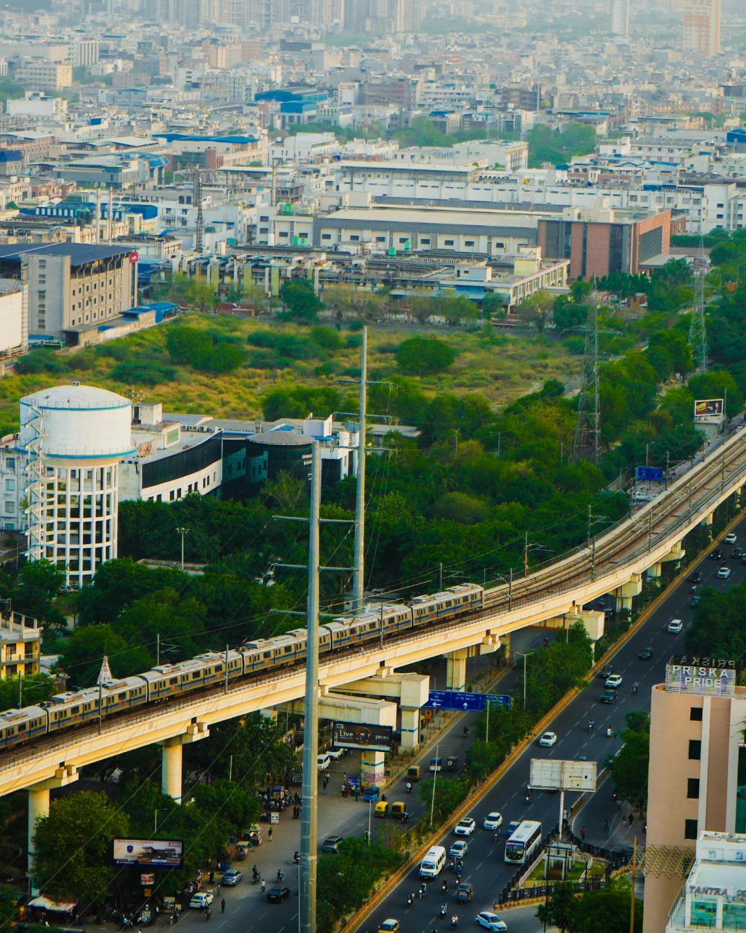 Bengaluru commercial office towers rising above the city skyline