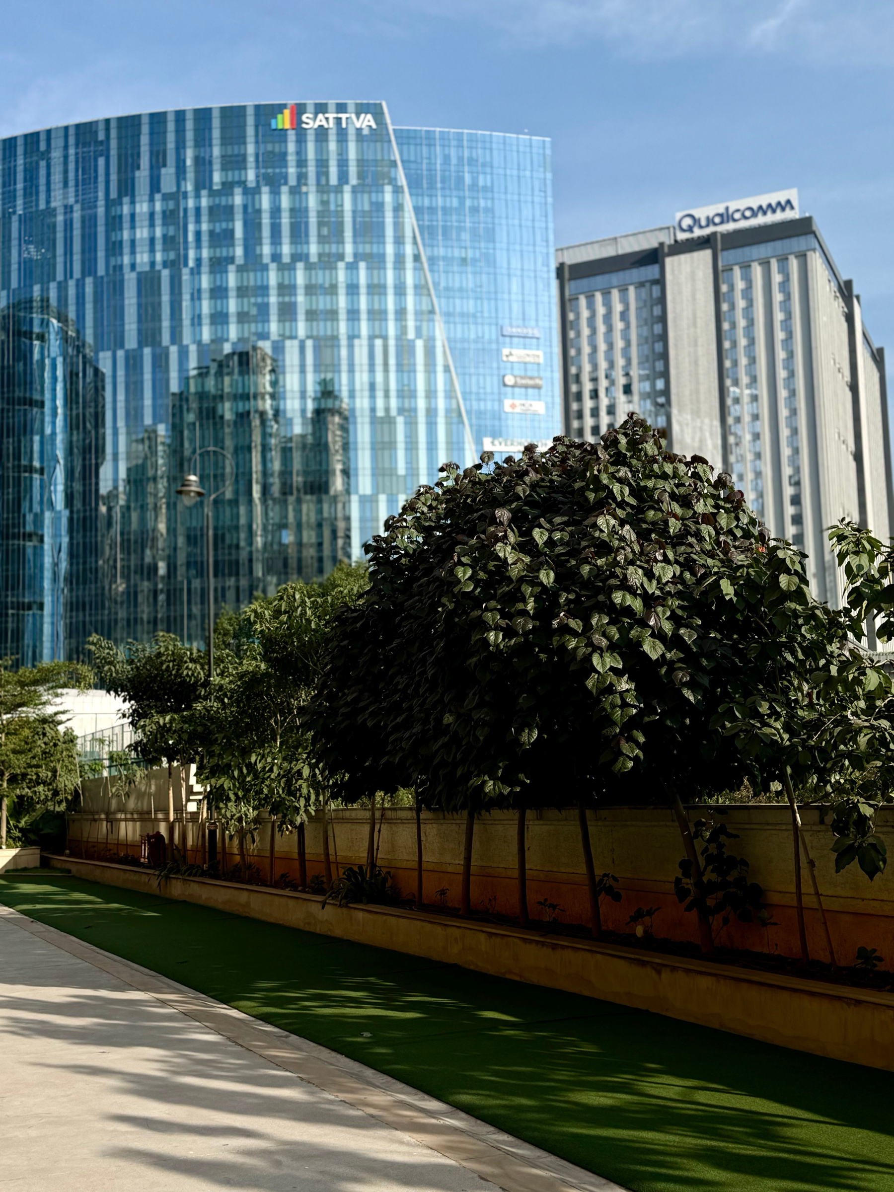 Corporate office buildings in HITEC City, Hyderabad