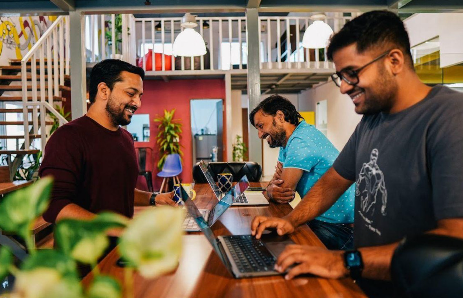 Coworking space in Bangalore with modern office interiors and shared workstations