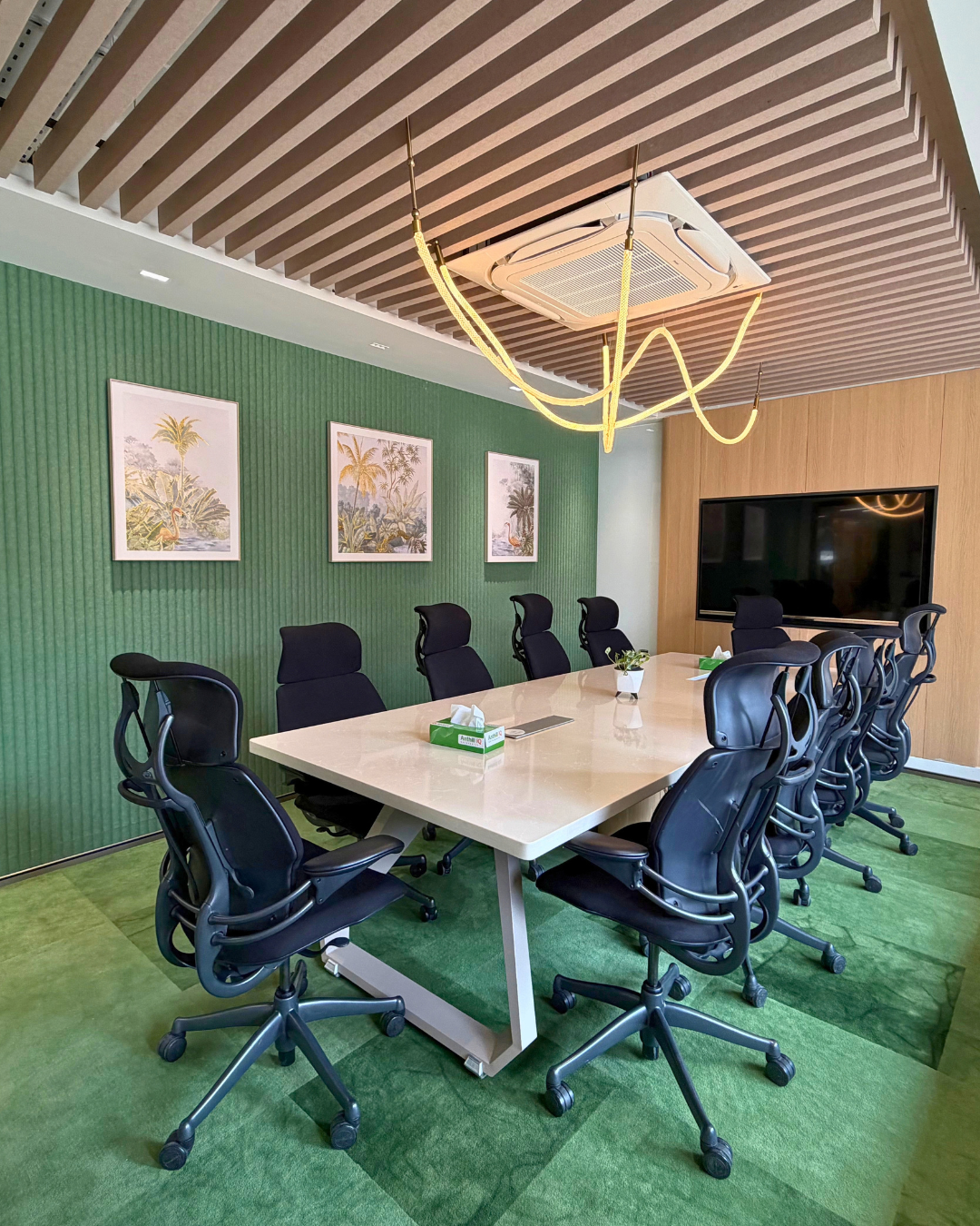 Modern meeting room in Hyderabad for business meetings and team discussions